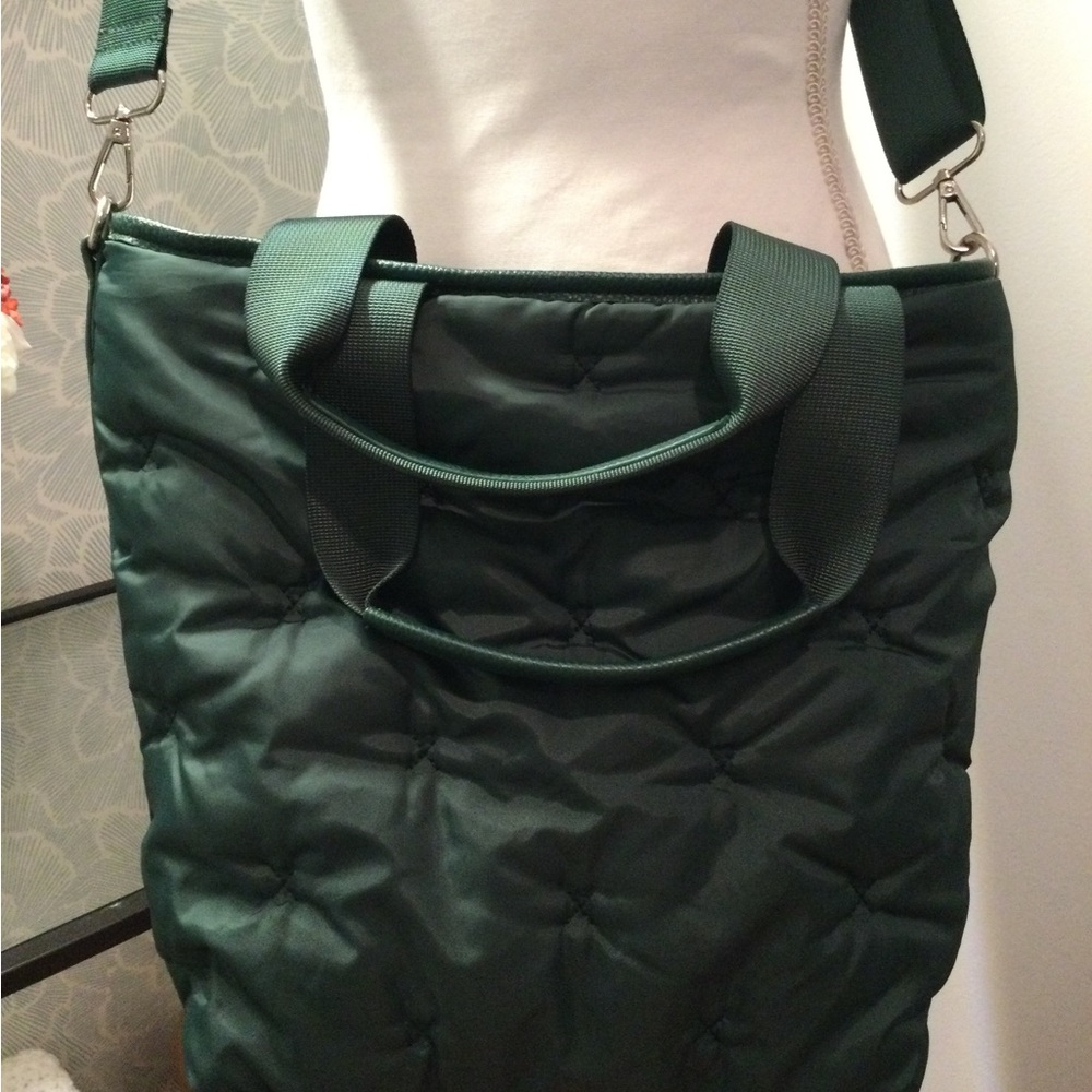 PRICE DROP! Green Puffer Bag Tote & Crossbody - Picture 14 of 15